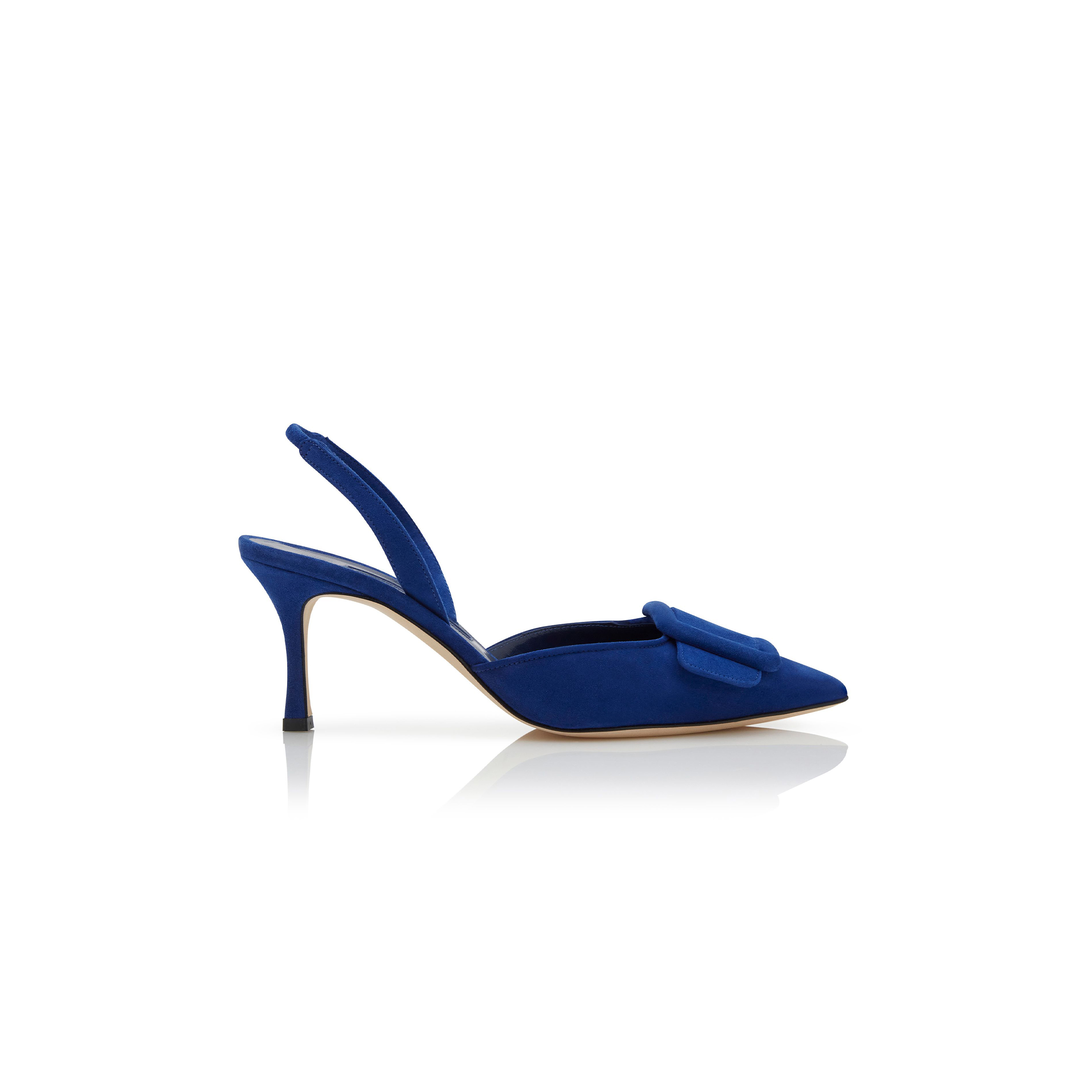 man010 B1ahn*k may*li blue suede buckle detail slingback pumps 219-0182-0035